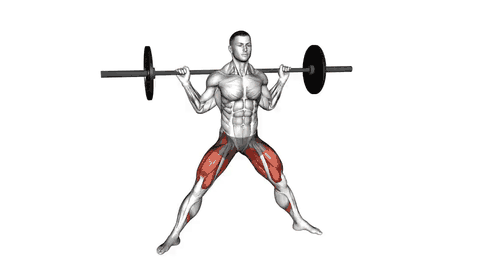 نمایش حرکت اسکوات باز پا از کنار
