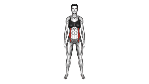 نمایش حرکت خم شدن جانبی ایستاده