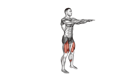 نمایش حرکت نیمه اسکوات با وزن بدن